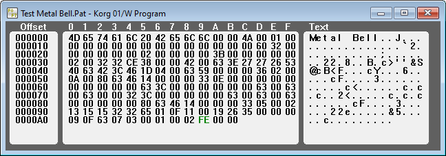 SysExViewFormatted01WProgram